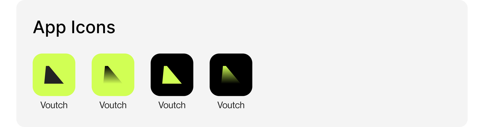 Voutch app icons