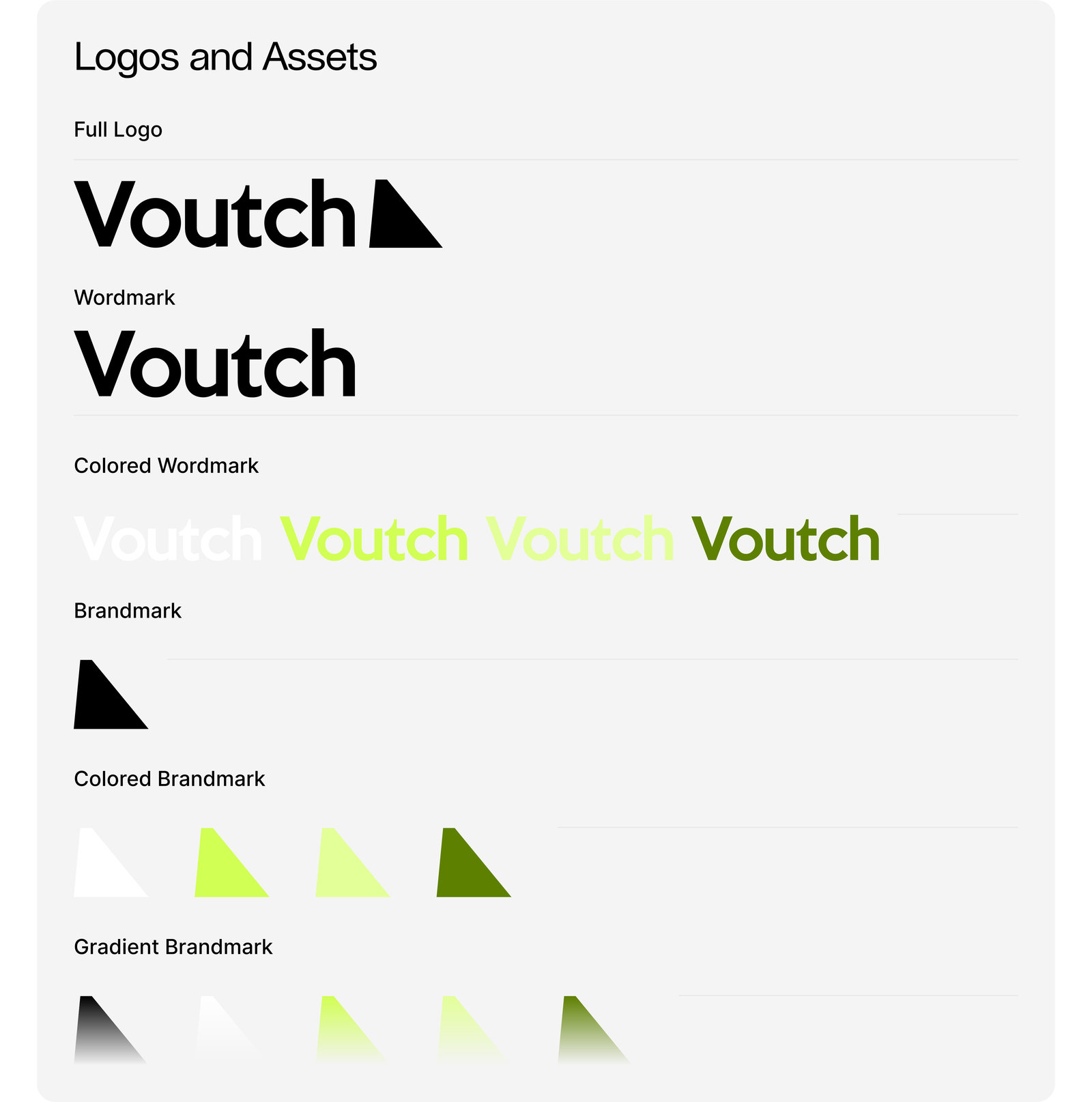 Voutch logo + brandmark